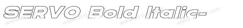 SERVO Bold Italic字体转换